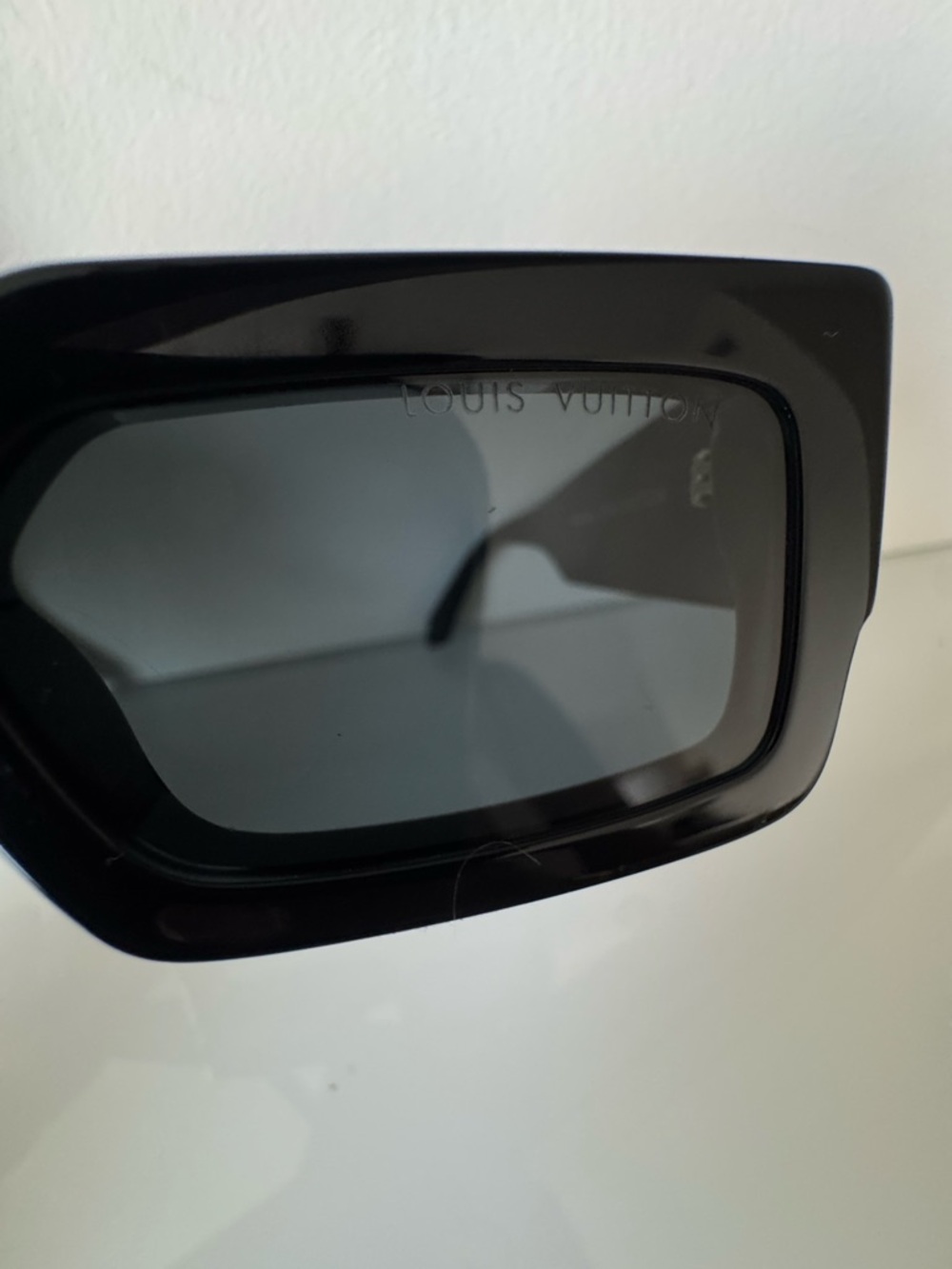 Louis Vuitton Black Clash Low Square Sunglasses with Silver LV Emblem - Picture 15 of 16